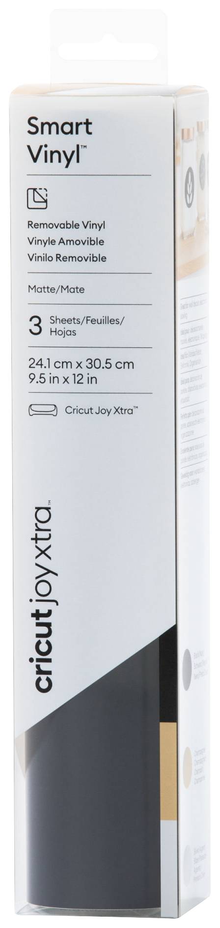 Cricut Smart Vinyl Removable Joy Xtra Film set Cutting width 30.5 cm Black, Gold, Silver