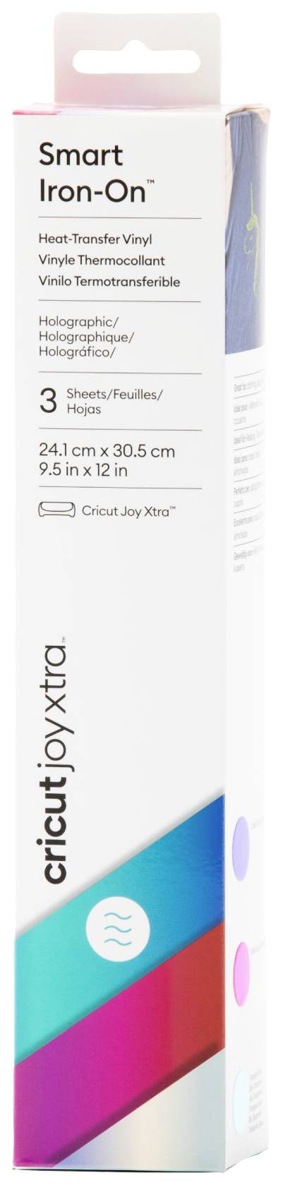 Cricut Smart Iron-On Joy Xtra Film set Cutting width 30.5 cm Cobalt-blue, Transparent-blue, Dahlia