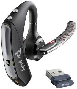 HP Poly Voyager 5200 Hi-Fi  In-ear headset Bluetooth® (1075101) Mono Black  Volume control, Microphone mute, Sweat-resistant