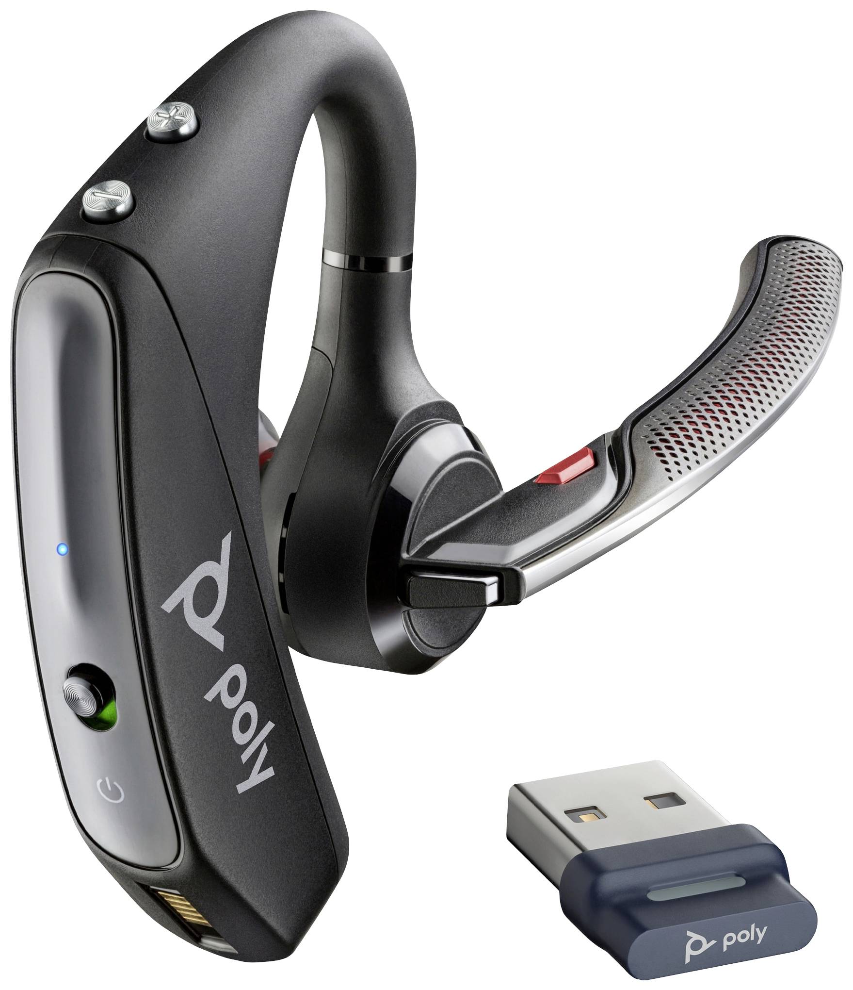 HP Poly Voyager 5200 In-ear headset Bluetooth® (1075101) Mono Black Volume control, Microphone mute, Sweat-resistant Hi-