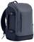 A black rucksack with multiple compartments and zips. Suitable for everyday use or travelling.