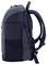 A black rucksack with multiple compartments and padded shoulder straps. Suitable for travelling or everyday use.