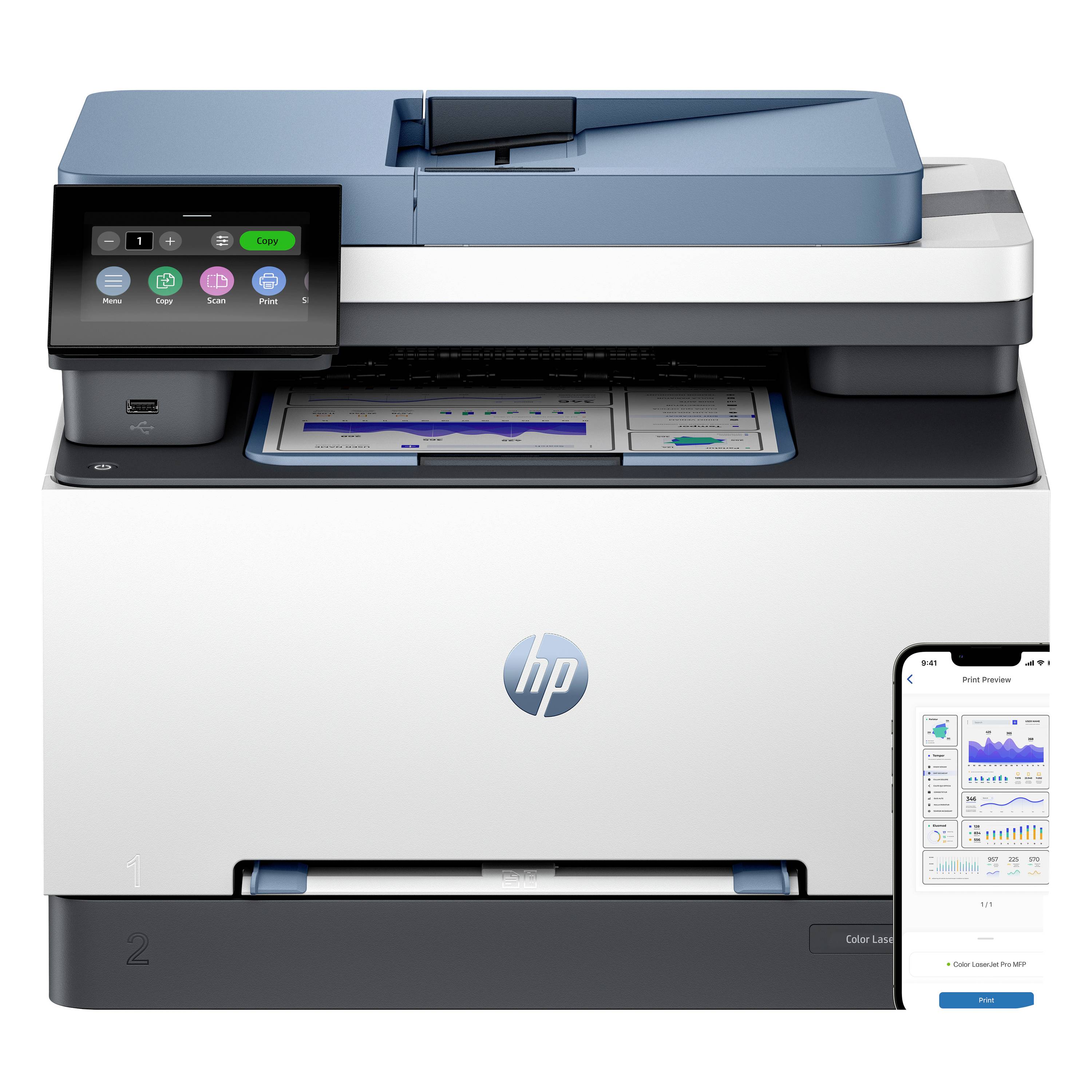 HP Color LaserJet Pro MFP 3302 sdwg Multifunction printer Laser Colour A4 Printer, scanner, copier ADF, Duplex, LAN, Wi-