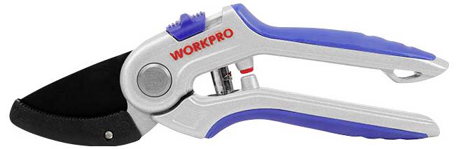 WorkPro WP332012 Pruning shears + cutting height adjustment, + grass and hedge trimmer attachment