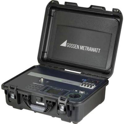 Portable testing device in a case, with the inscription 'GOSSEN METRAWATT' on the lid. Primarily for electrical measurement.