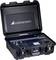 Open black measuring device for electrical tests in a robust case. Brand: Gossen Metrawatt.<br><br>Open black measuring instrument for electrical testing in a rugged carry case. Brand: Gossen Metrawatt.