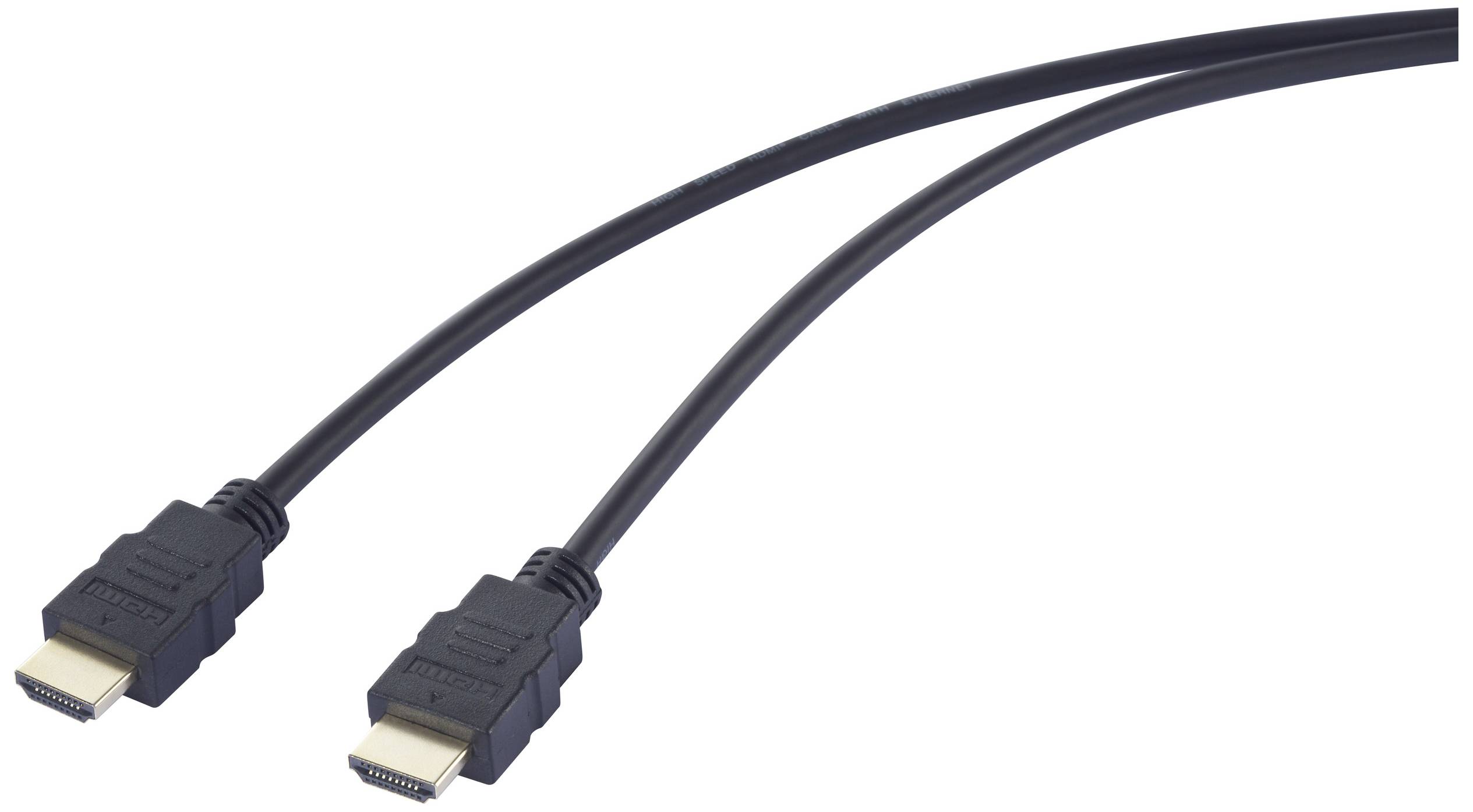SpeaKa Professional HDMI Cable HDMI-A plug, HDMI-A plug 0.50 m Black SP-12816068 4K UHD HDMI cable