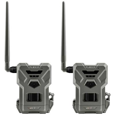 Two grey surveillance cameras with aerials, positioned side by side.