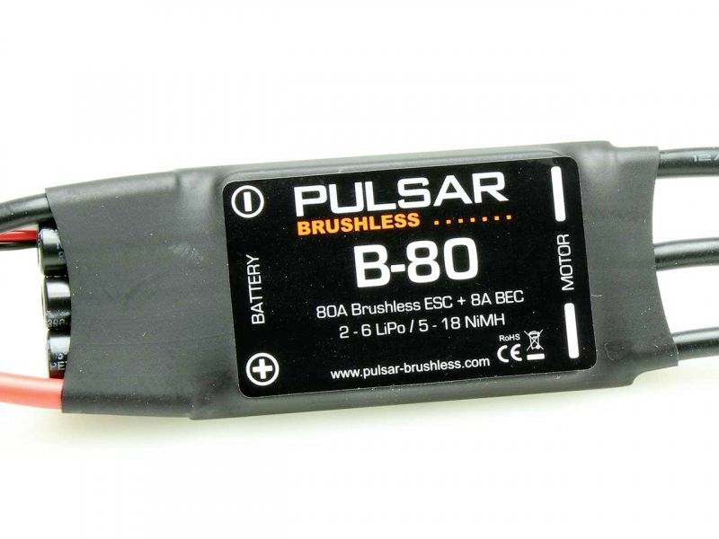 Pichler Modellbau PULSAR B-80 Model car brushless speed control Load (Amp max.): 100 A