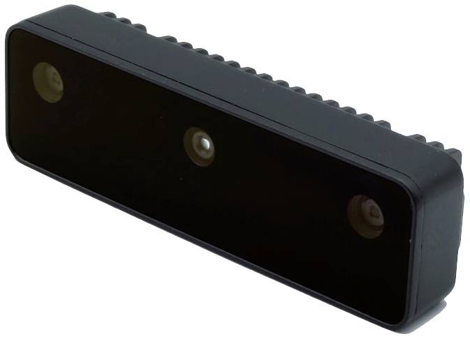 A rectangular device with two lenses on the front, likely a camera or sensor, against a white background.