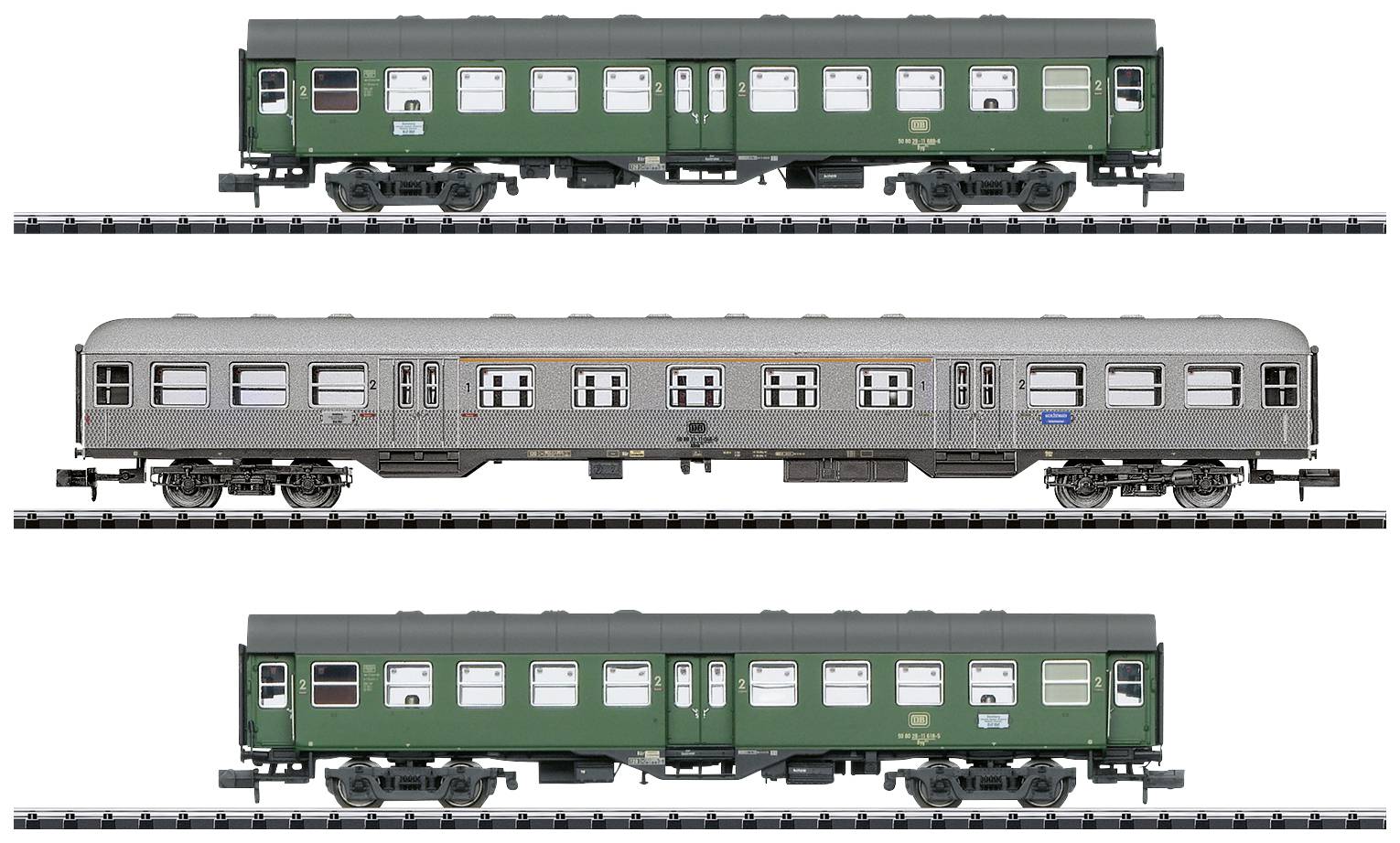 MiniTrix 18295 N Passenger wagon-Set 1, N2846 of DB, MHI