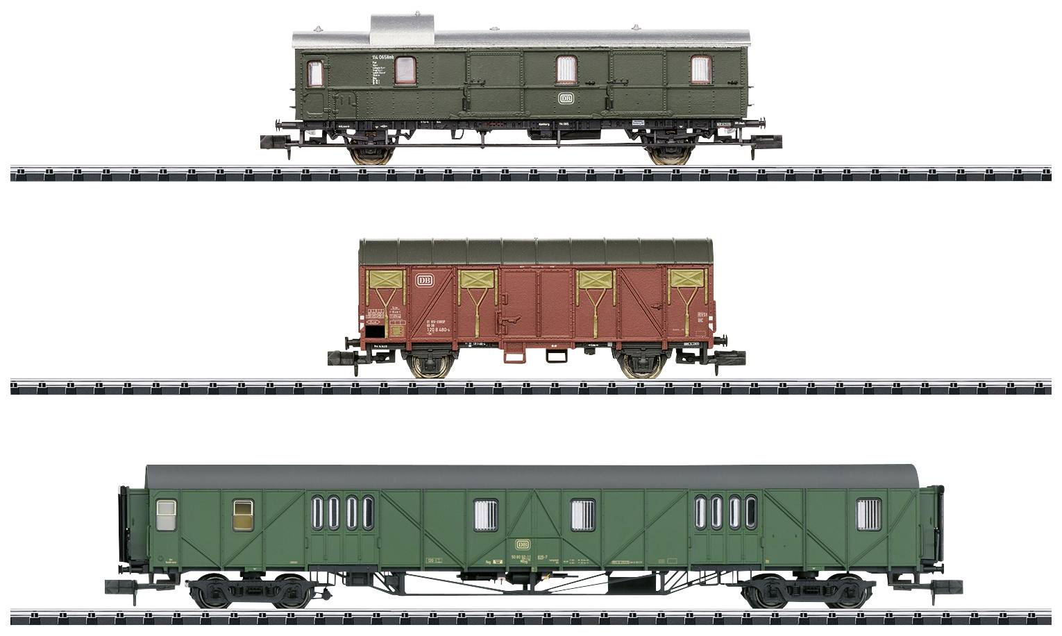 MiniTrix 18296 N Passenger wagon-Set 2, N2846 of DB, MHI