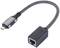 USB-C to Ethernet Adapter with Braided Cable; Enables Network Connection via USB-C Port.