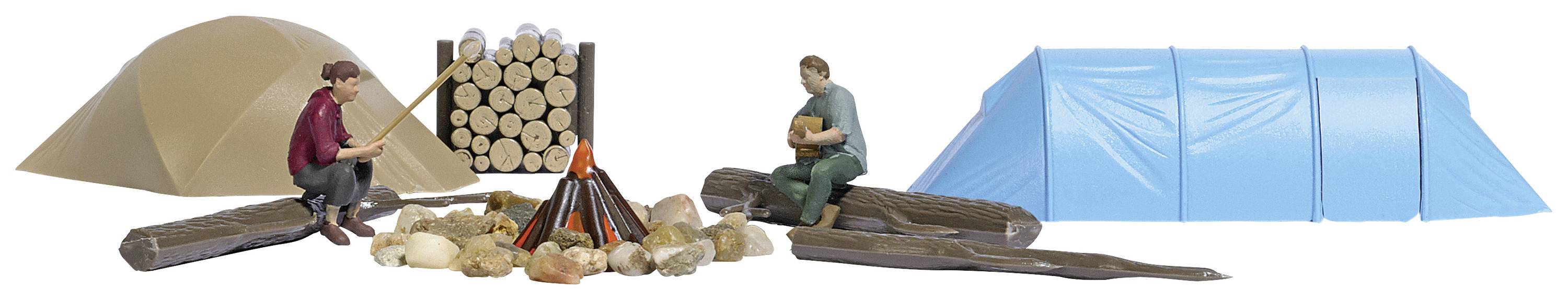 Busch H0 Action-Set Game camping Assembly kit