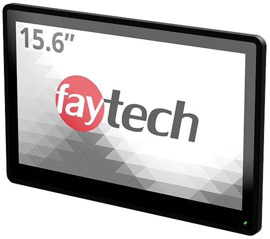 Faytech FT156TMCAPOB Touchscreen EEC: D (A - G) 39.6 cm (15.6 inch) 1920 x 1080 p 16:9 15 ms HDMI™, DisplayPort, VGA, USB type B, Audio line in IPS LCD