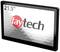 A 21.5-inch screen with the 'faytech' logo on a grey, geometric background surface.