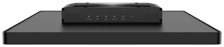 A black, rectangular electronic component with four LED indicators for Power, Ethernet 1 and 2, and Fault on the front panel.