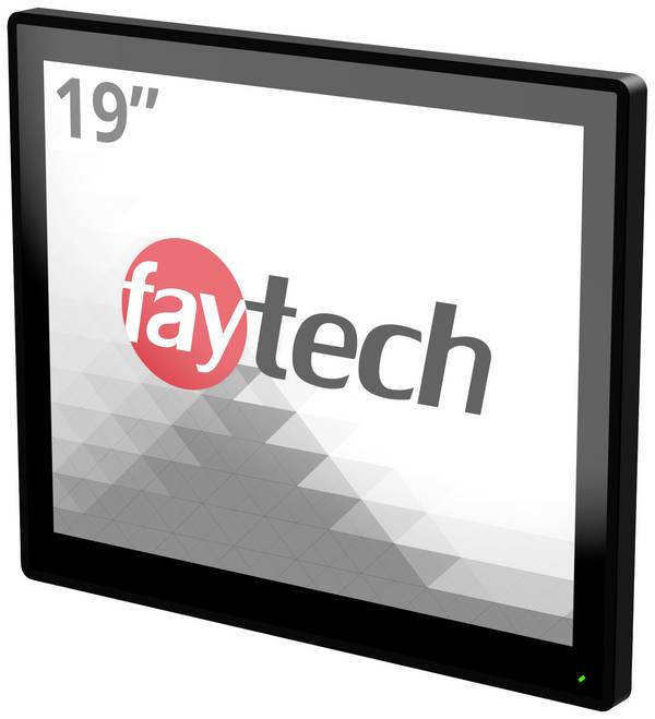 Faytech FT19BX6413ECAPOB Touchscreen 48.3 cm (19 inch) 1920 x 1080 p 4:3 HDMI™, DisplayPort, Audio line in, Audio line out, Wi-Fi, USB A (USB 2.0), USB A (USB 3.0), Card reader, SD, RS232 IPS LCD