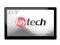 A 21.5-inch screen with the 'faytech' logo on a grey, geometric background.