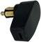 A black, rectangular adaptor with a metal contact, USB-C port on the side. Suitable for electronic device attachments.