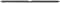A black rod with white ends against a white background.