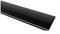 Black soundbar with a slightly glossy surface, pictured from the side. Ideal for high-quality sound with flat-screen televisions.