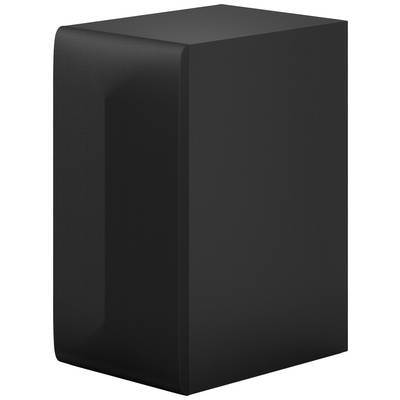 Black, rectangular speaker with rounded edges.