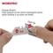 A person is holding a blade change tool. Instructions: 'Push Up' to raise a small rectangular piece, and 'Pull' to remove the blade.