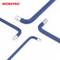Four blue Allen keys in different sizes are arranged on a white background.