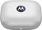 A white charging case with the Motorola logo on top.