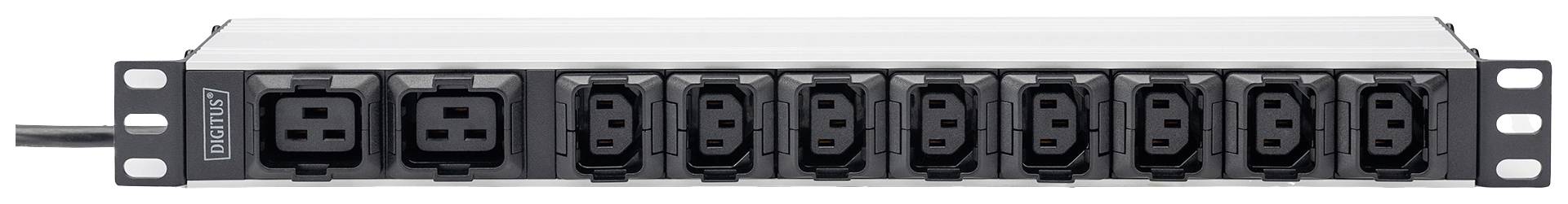 Digitus DN-95427 19 inch Server rack cabinet power strip 1 U IEC C13 10A Suitable for (cabinet depths): > 300 mm Alumini-4