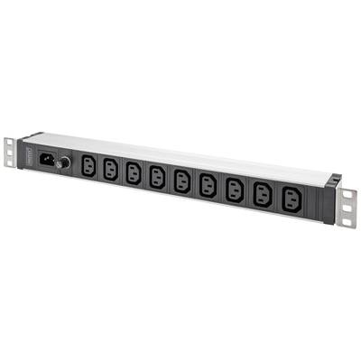 'Vertical PDU housing with eight C13 power outlets, ideal for server rack mounting.'
