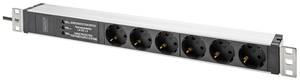 Digitus DN-95432 19 inch  Server rack cabinet power strip  1 U PG socket  Suitable for (cabinet depths): > 300 mm Aluminium , Aluminium (anodised), Black, Black (matt), Black-silver, Black/silver