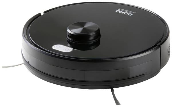 DOMO DO7298S Robotic vac/sweeper Black App-controlled, Remotely controlled, Incl. wet mopping function