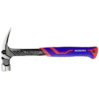 A hammer with a blue and red handle and the inscription 'WORKPRO' on the side.