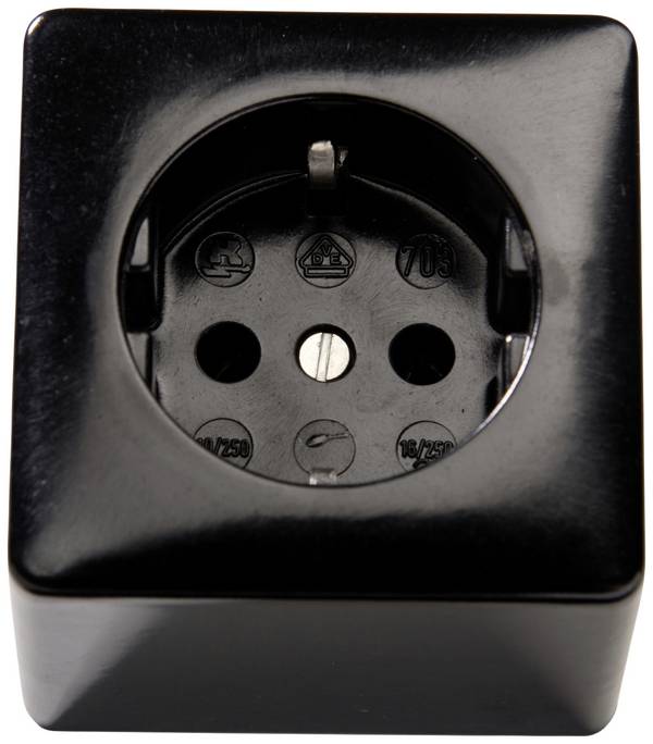 Martin Kaiser 703/sw Surface-mount socket 1-piece set IP20 Black