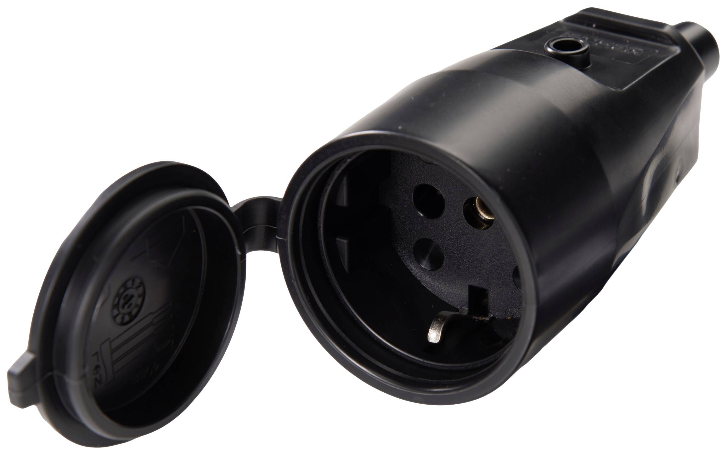 Martin Kaiser 552/sw Safety mains socket PVC 250 V Black IP44