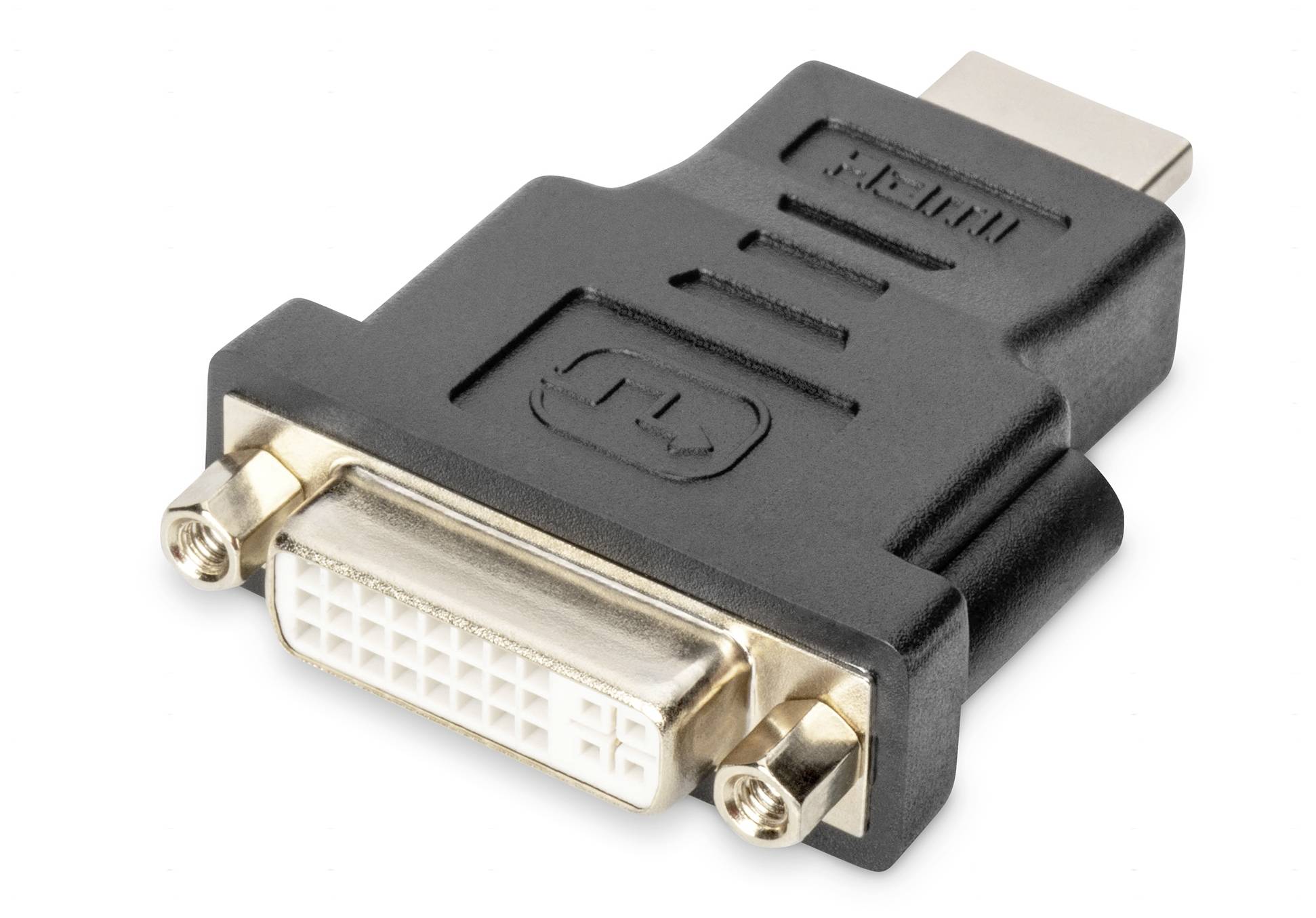 Digitus DVI / HDMI Adapter HDMI-A plug, DVI-D 24+1-pin socket, DVI-I 24+5-pin socket Black DB-330505-000-S HDMI cable