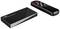 A black HDMI switch with three ports and a remote control. The switch is labelled 'Lindy 3 Port HDMI Switch'.