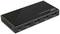 'A black HDMI switch with three inputs and one output. On the side, there is a connection for 5V DC power supply.'