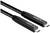Two black USB-C cables with 'SOURCE' labelling and brand name. They are used for data transfer and power supply.