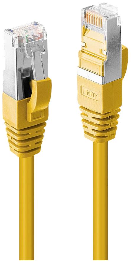 LINDY 47868 RJ45 Network cable, patch cable CAT 6A S/FTP 10.00 m Yellow 1 pc(s)