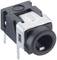 Black and silver audio jack plug with three connections, suitable for electronic device ports.
