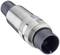 Connector type 03-0252 by HIRSCHMANN, silver and black, cylindrical shape, suitable for industrial applications.
