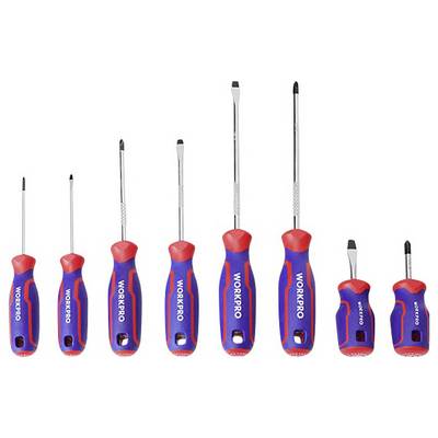 WorkPro 8 tlg Universal Screwdriver set PH0, PH1, PH2