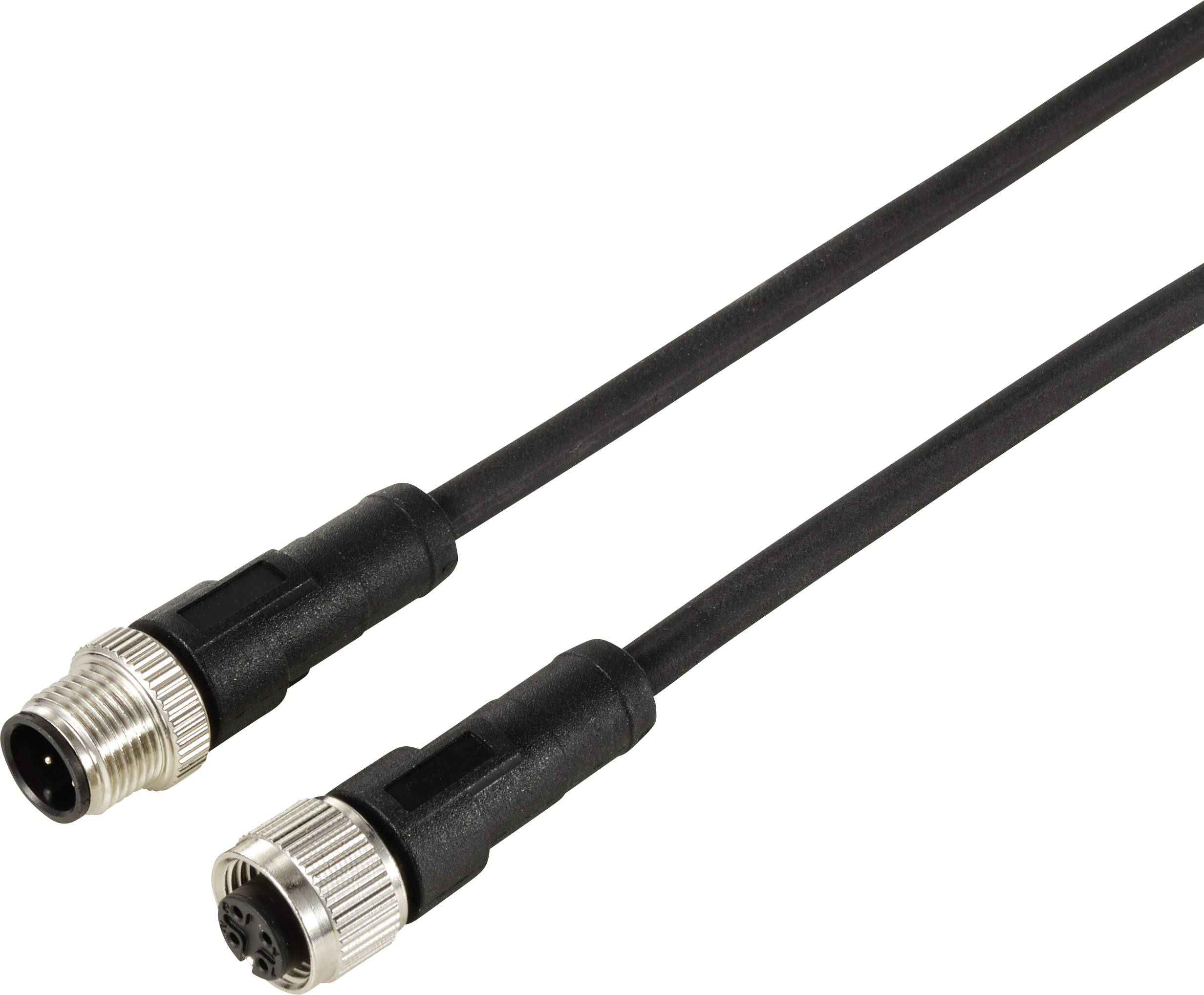 TRU COMPONENTS TC-12833012 Sensor/actuator cable extension M12 Plug (straight) to connector (straight) 5 m No. of pins (RJ): 4 1 pc(s)
