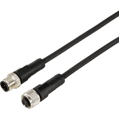 'Two black connecting cables with metal connectors'