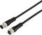 'Two black connecting cables with metal connectors'