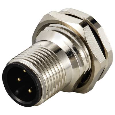 Metal circular multi-pin connector, suitable for industrial applications and robust electrical connections.