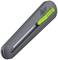 Grey, ergonomically designed safety box cutter with a green handle and 'slice' printed on it. Ideal for precise cutting.